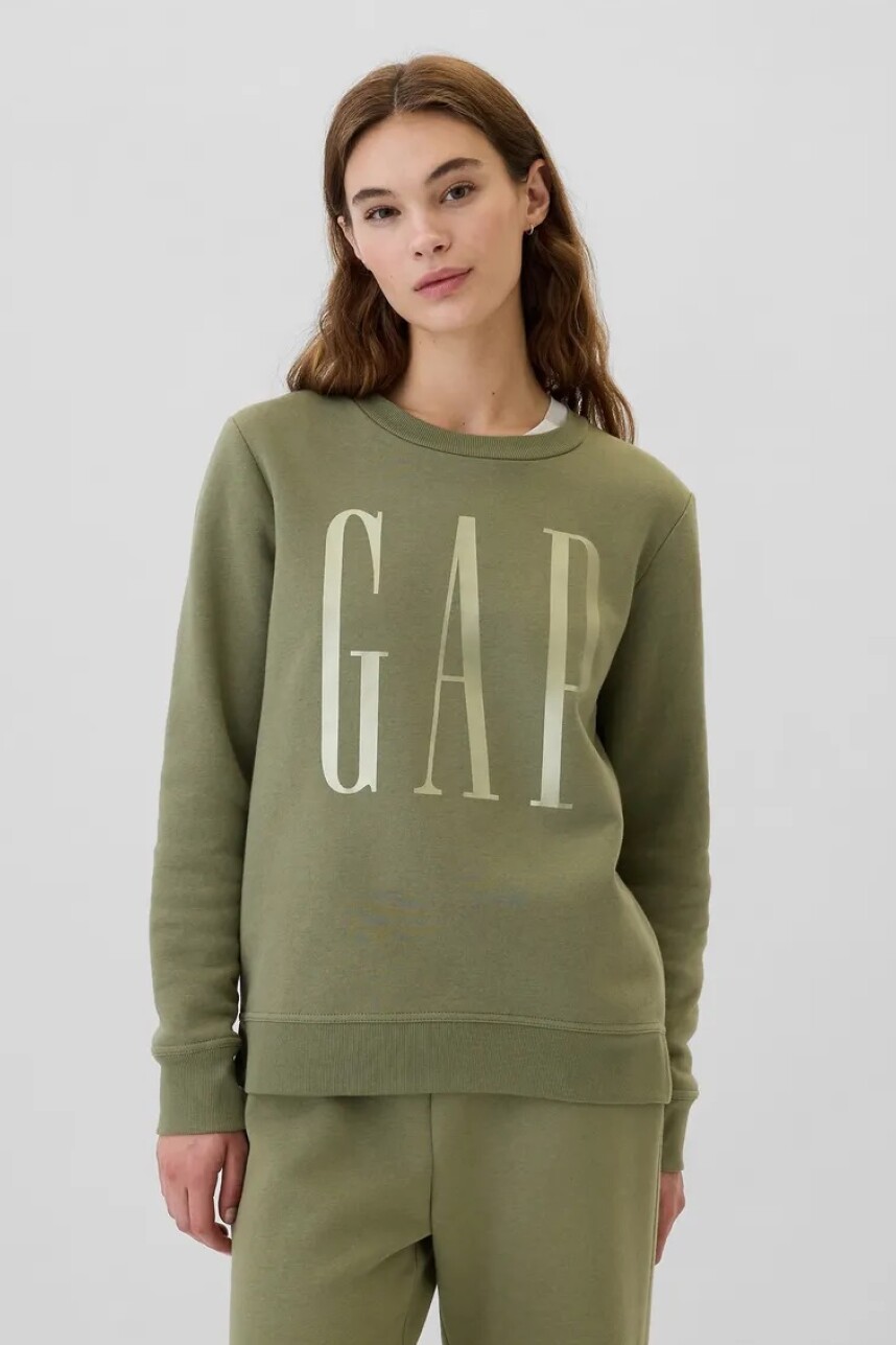 Buzo Deportivo Logo Gap Mujer Walden Green