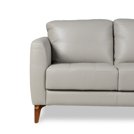 Sofa Milan 0521 - Cuero Advanced - 3 cuerpos Silver