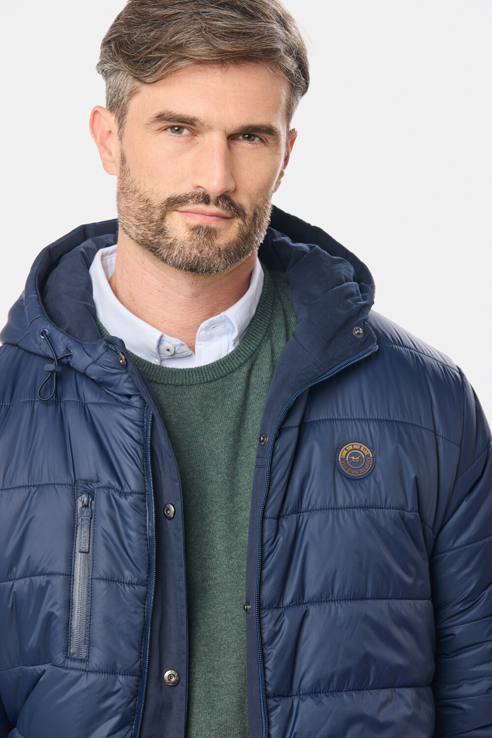 CAMPERA REVERSIBLE CAPITONEADA Azul
