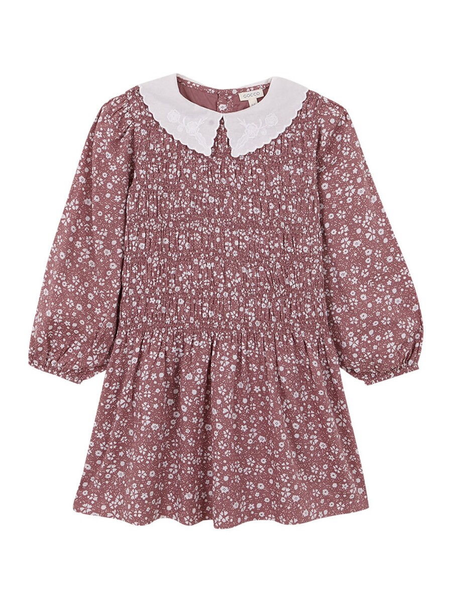 Vestido Estampado Con Cubrepañal Purpura