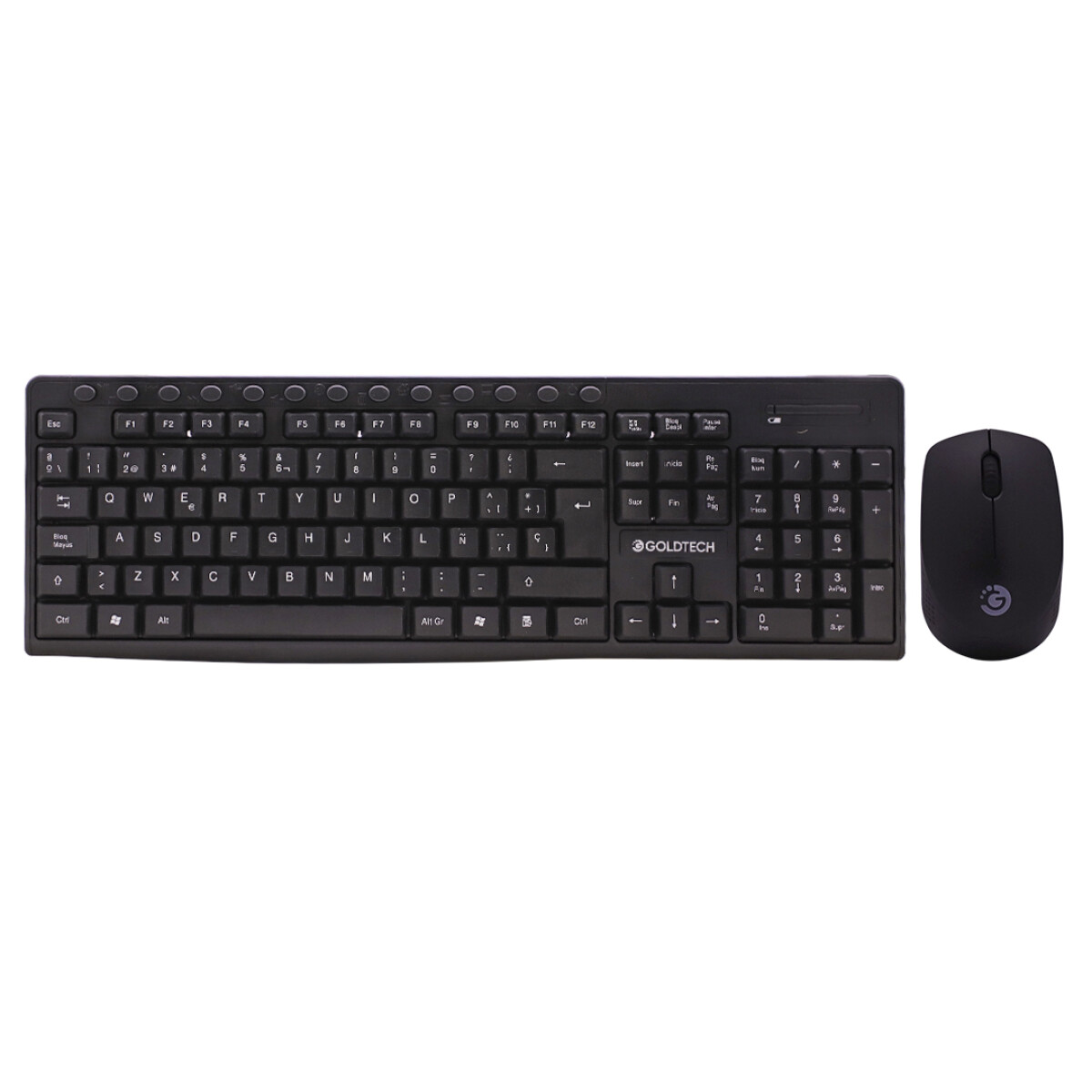 COMBO GOLDTECH TECLADO MOUSE INALAMBRICO ESP - NEGRO 