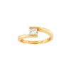 Anillo Solitario cuadrado-Oro bajo-Piedra zirconia-AN8021 conpiedra