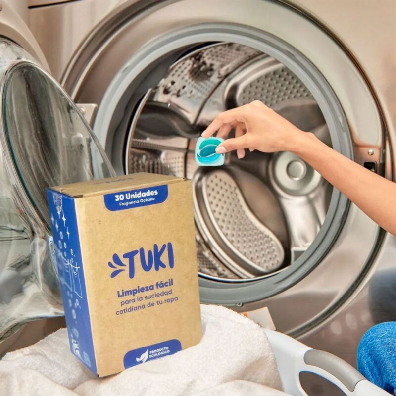 Jabón Lavarropa Suavizante 30 Capsulas 2 en 1 Tuki Lavado Ecológico Jabón Lavarropa Suavizante 30 Capsulas 2 en 1 Tuki Lavado Ecológico