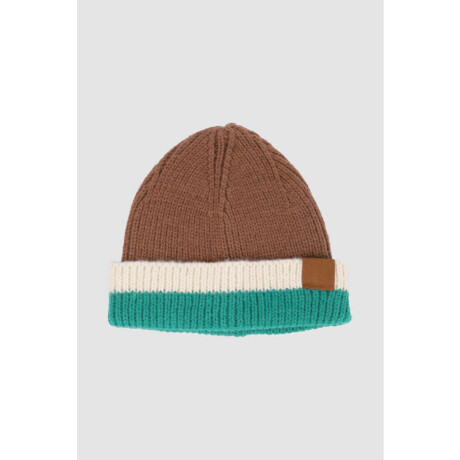 Gorro stripe infantil Marron