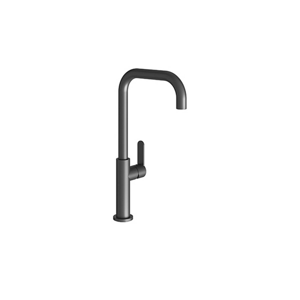 Griferia De Cocina Monocomando Con Pico Curvo Black Linea Fulton 