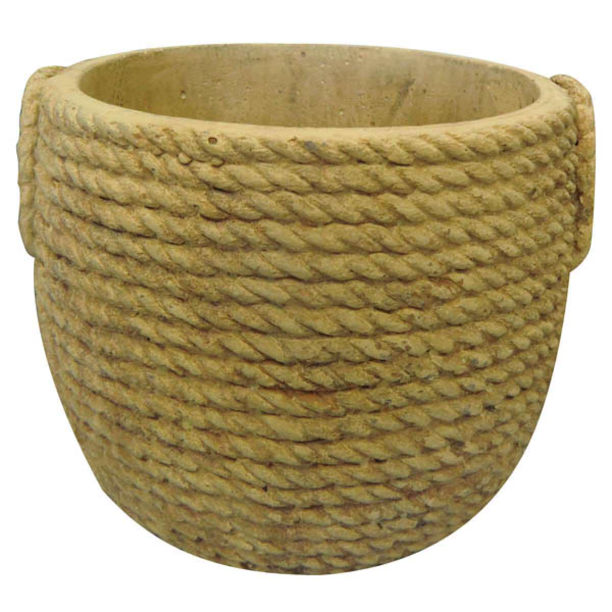 Maceta Cerámica Trenzas Beige 15,5 x 15,5 cm 