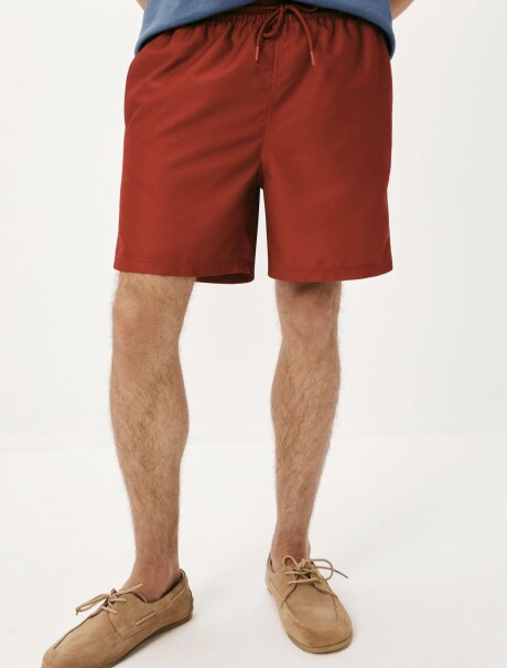 SHORT DE BAÑO CON SUSPENSOR ROJO