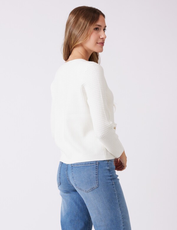 Cardigan Flecos CRUDO