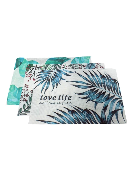 INDIVIDUAL 45X30CM PVC DISEÑO HOJAS SURTIDO INDIVIDUAL 45X30CM PVC DISEÑO HOJAS SURTIDO