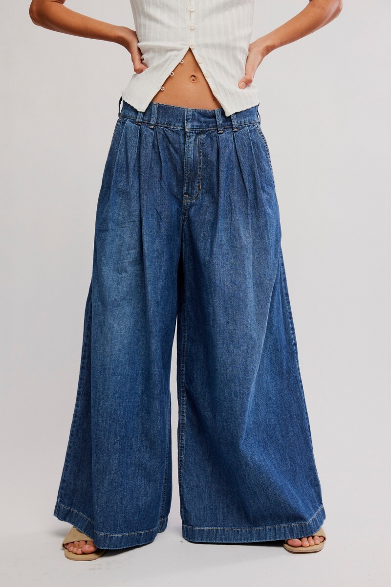 PANTALON WIDE SCOUT Azul