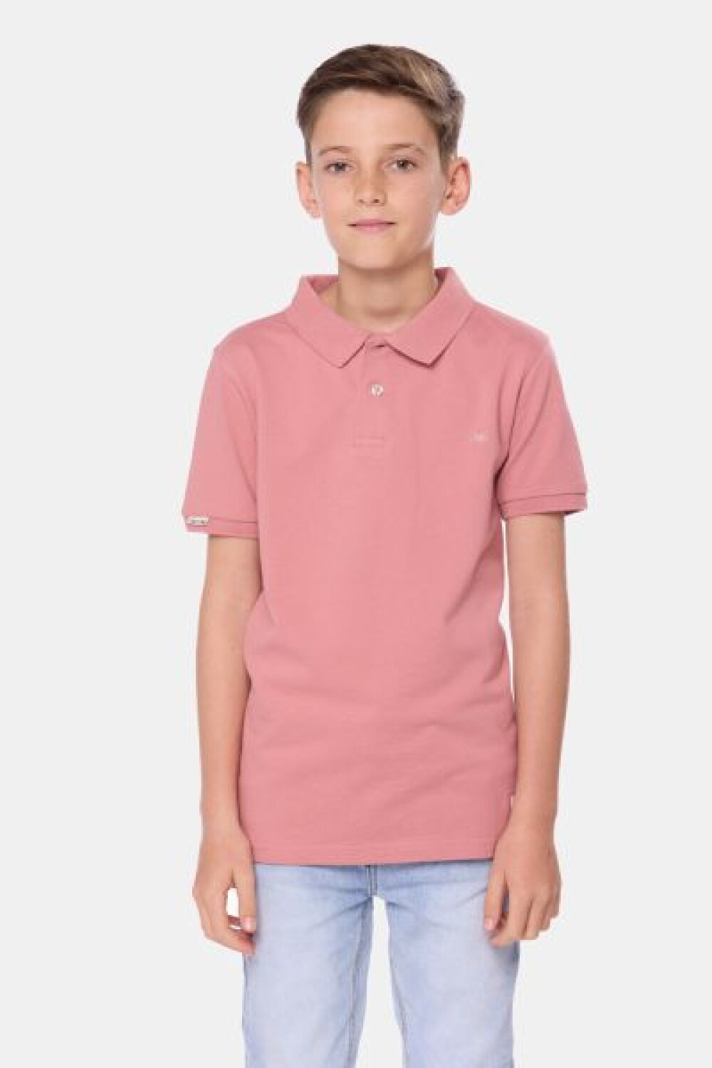 REMERA POLO PIQUE LISA Coral