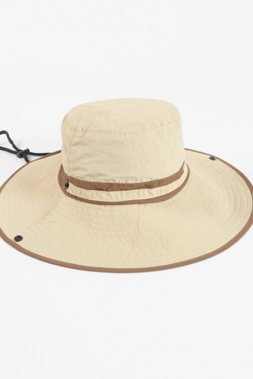 Gorro pescador oversize beige