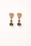 Crystal Earrings Beige