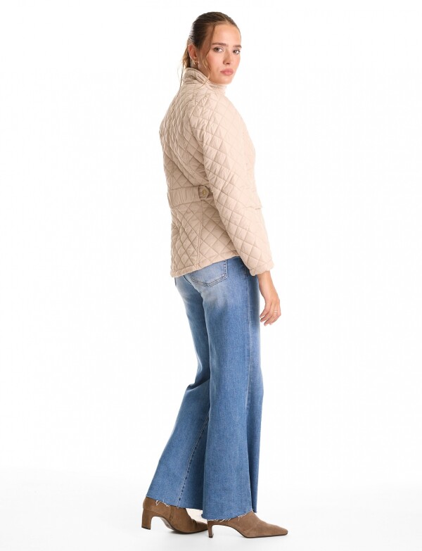 Campera Capitoneada & Trabas De Ajuste BEIGE