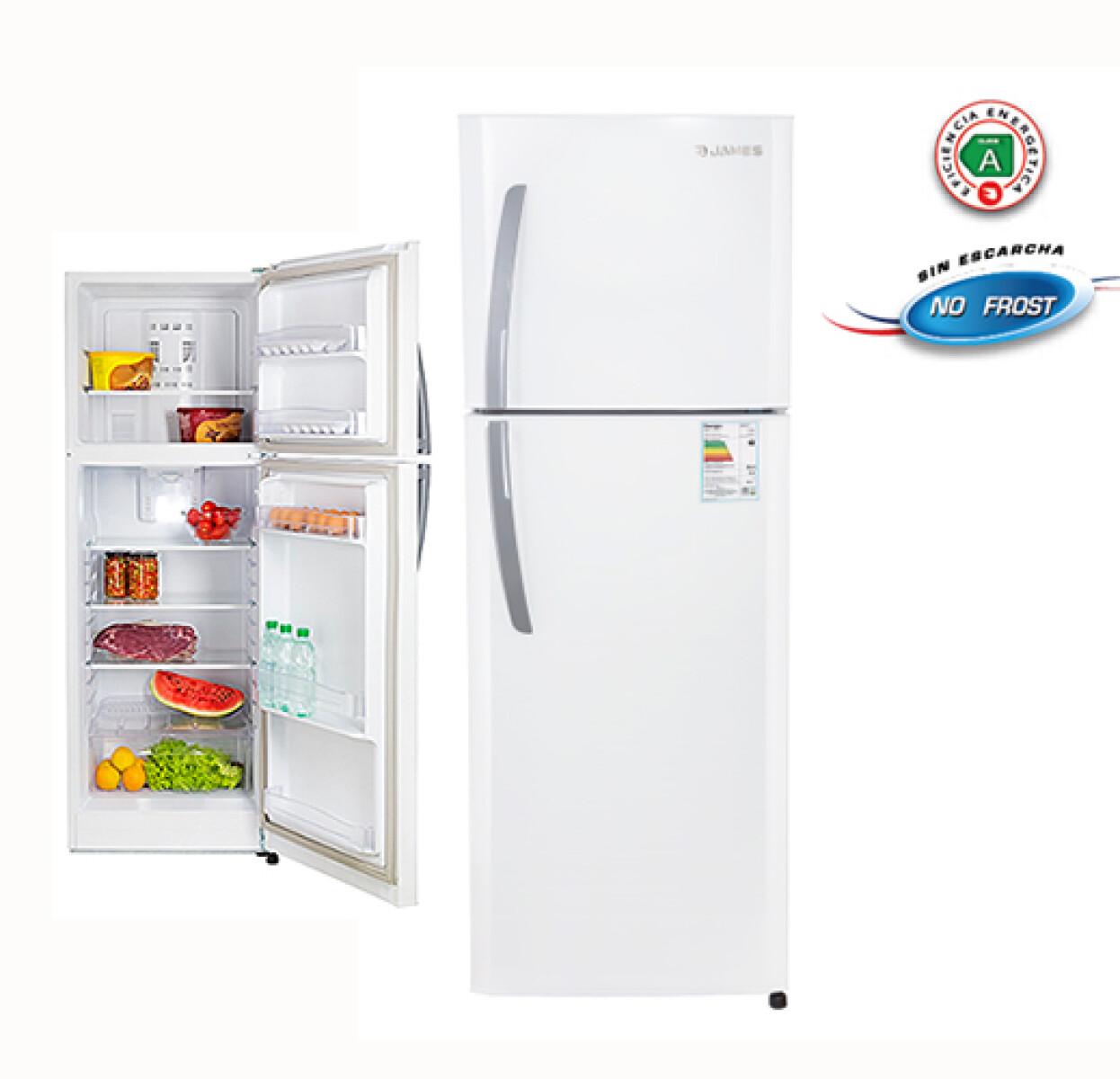 REFRIGERADOR JAMES JM 350 BLANCO -Frio Seco - Sin color 