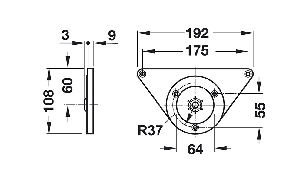 Pata para mesa cilíndrica 710-ac