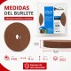 Burlete simil goma 10x6 mts MARRON