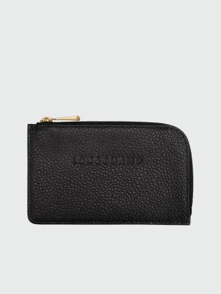 Longchamp -Tarjetero compacto, Le Foulonné Negro