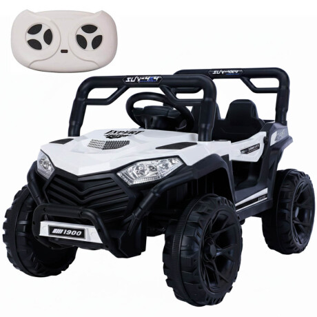 Auto Cuatriciclo A Bateria Arenero Luz Y Sonido Blanco