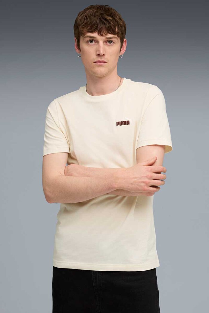 REMERA PUMA ESS COL SMALL LOGO TEE Crudo