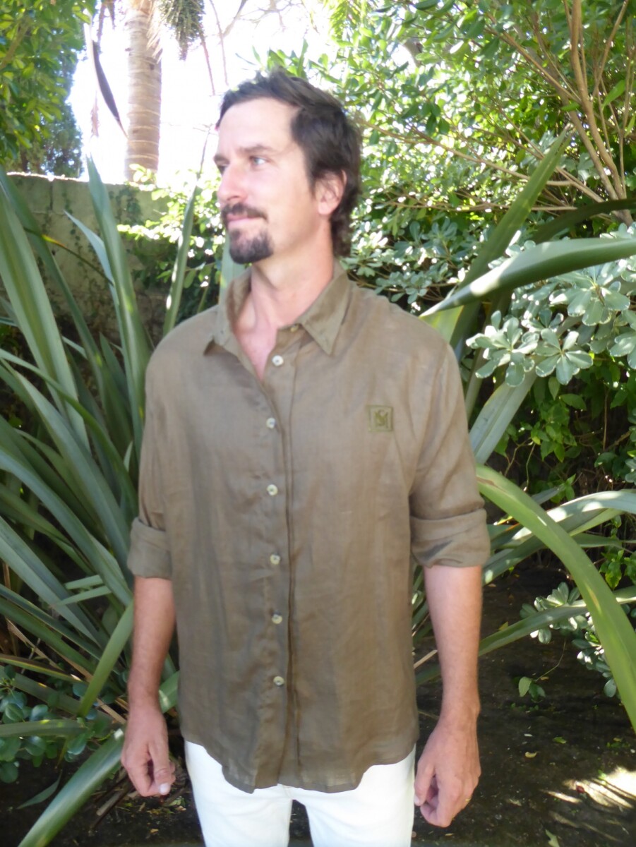 Linen Shirt for Men - Verde 