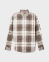 Camisa Peached Twill Check Hombre Chocolate Chip Yd