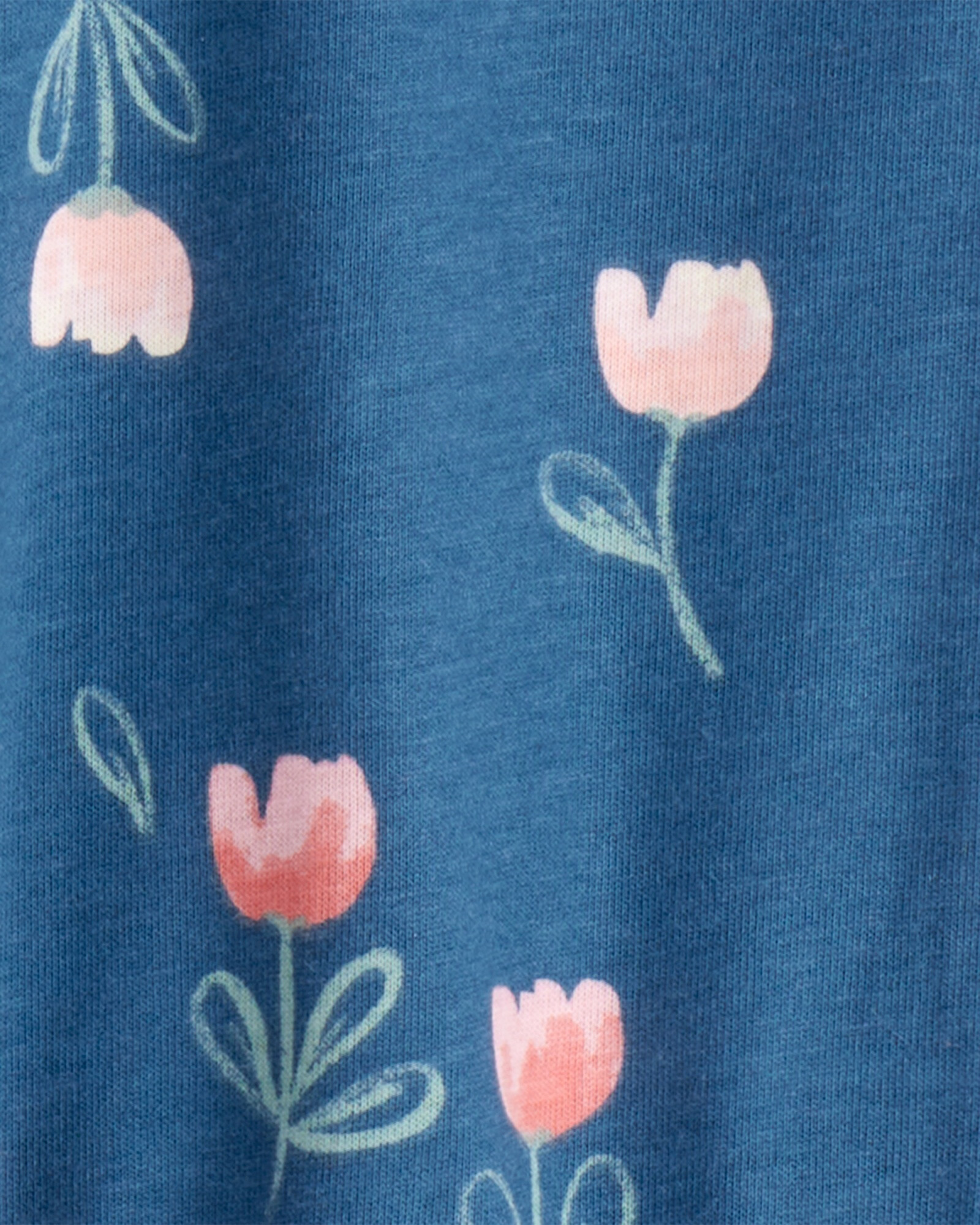 Set dos piezas de algodón, pantalón y body, diseño floral Sin color