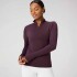 Polo Manga Larga Feather Tech+ Half-Zip Top Mujer Oxblood