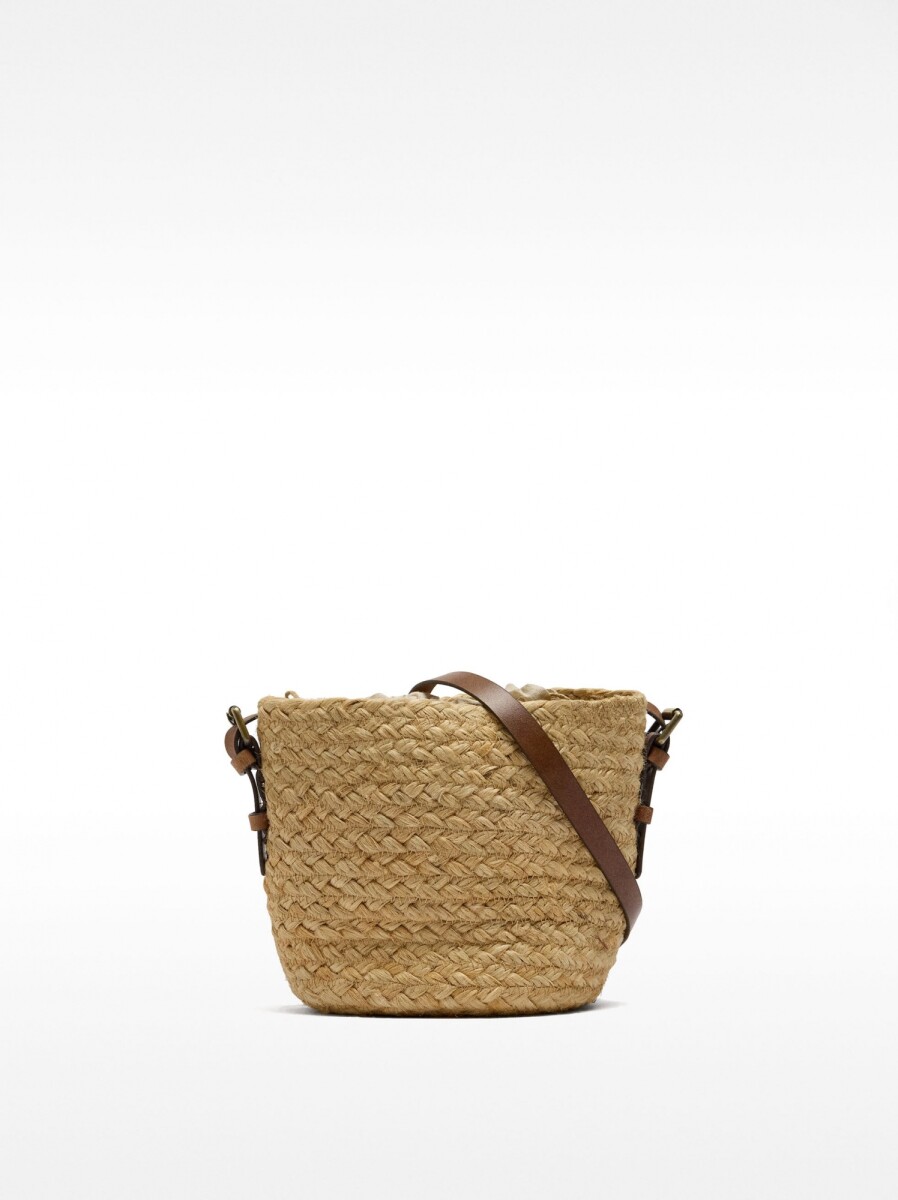 Bolso Bombonera De Yute - natural 