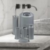 Set de baño 6 pz Gris y cromo (papelera-dispensadores) Set De Baño 6 Pz Gris Y Cromo (papelera-dispensadores)