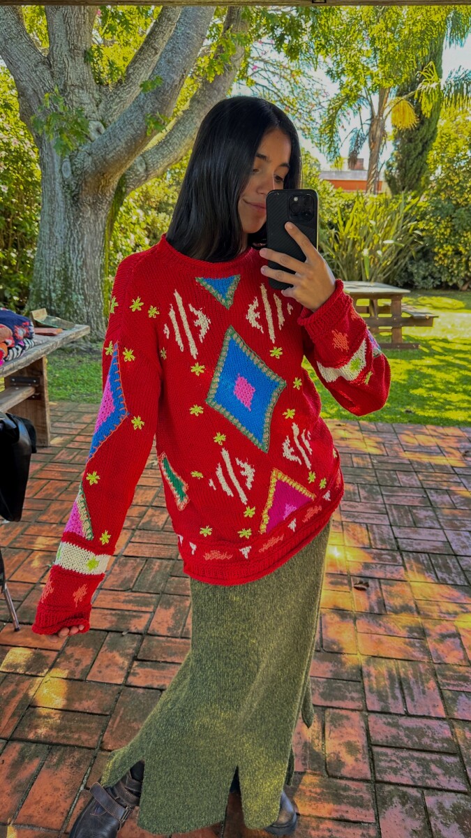 Sweater Gitano - Base Rojo 