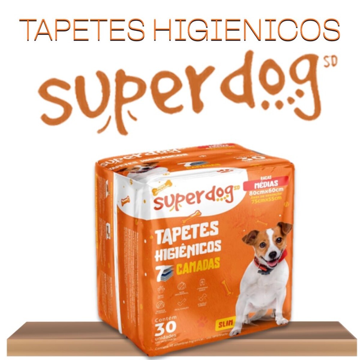 Tapete Higiénico Super Dog Mediano 30 Unidades 