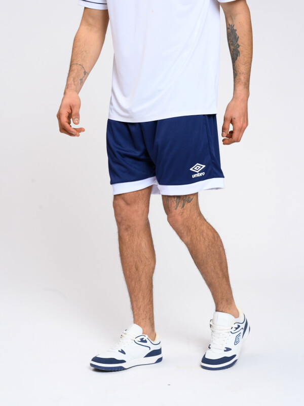 SHORT FUTBOL Umbro Hombre Azul Marino, Blanco