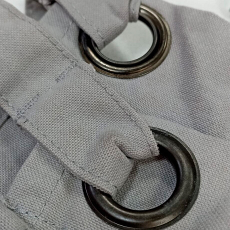 Delantal Corto Simil Pantalón Bolsillos Unisex Gris