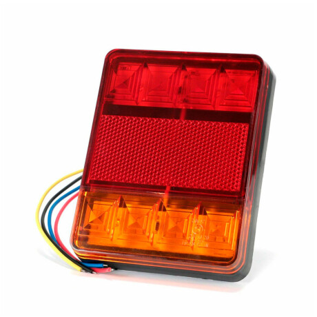 FAROL - TRAILER 12-24V 11,5X9,5X2,3 8 LED ROJO Y AMBAR WESTON FAROL - TRAILER 12-24V 11,5X9,5X2,3 8 LED ROJO Y AMBAR WESTON