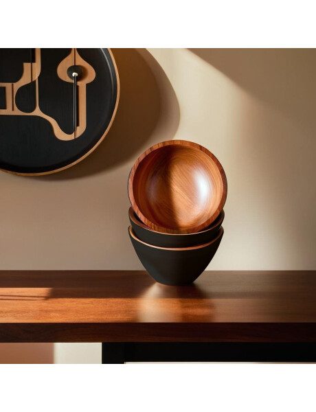 BOWL REDONDO EXT COLOR NEGRO 15DX5CM MADERA ACACIA BOWL REDONDO EXT COLOR NEGRO 15DX5CM MADERA ACACIA