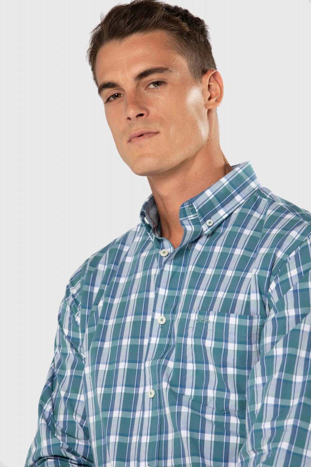 CAMISA A CUADROS Verde