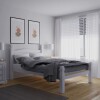 Cama 2 Plazas Madera Rustica 1.40 X 1.90 Blanca Cama 2 Plazas Madera Rustica 1.40 X 1.90 Blanca