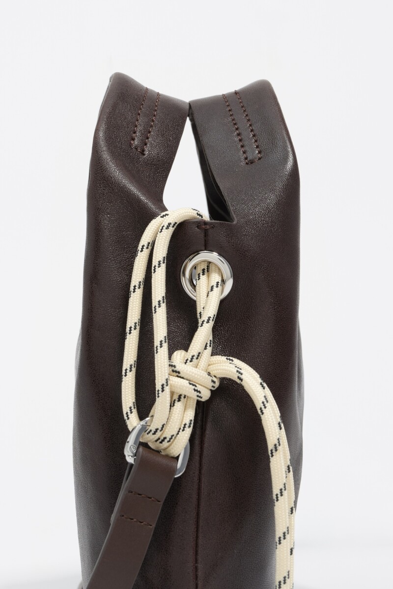 BOLSO DE MANO PIEL NEGRO Cafe