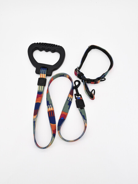CORREA MASCOTAS CON AGARRE MULTICOLOR