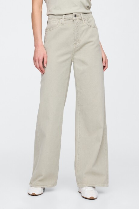 Jean Wide Leg Tiro Alto Mujer Thunder Grey 161
