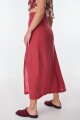 Maxi Falda Rueda Bordeaux