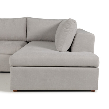 Rinconera Sevilla (Retráctil) - Tela Microfibra - Chaise derecho TC1009 (Plata)