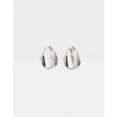 Aros Clip De Metal Plateado Rodio