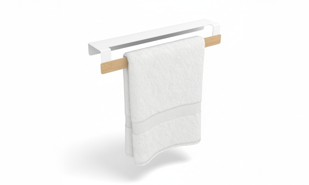 Toallero 4120 negro y bambú Toallero 4120 Negro Y Bambú