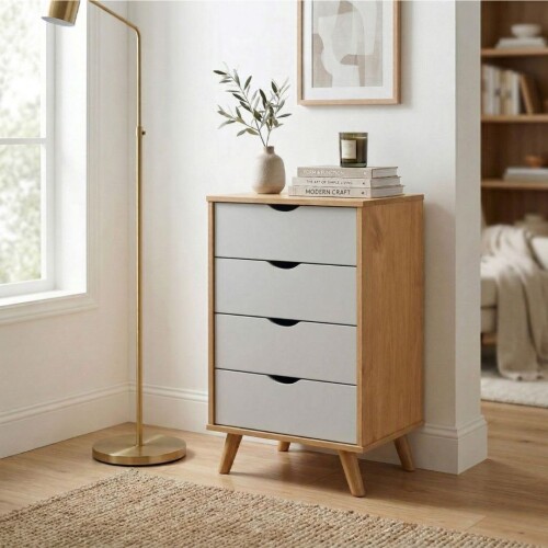 Mesa De Luz 4 Cajones Madera Maciza - Linea Dublin Mesa De Luz 4 Cajones Madera Maciza - Linea Dublin