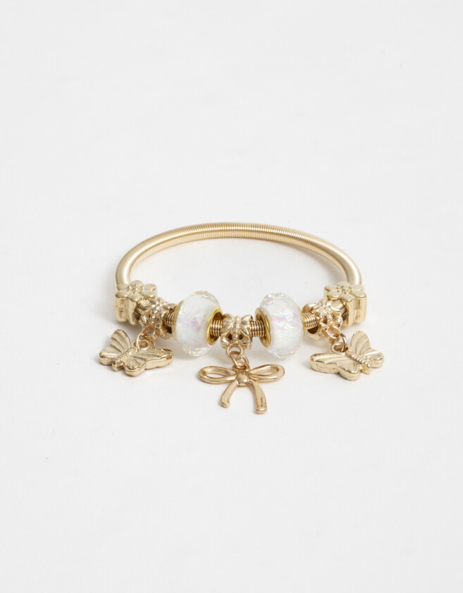 Pulseras Infantiles Mariposas Pulsera Infantil Multidijes - Dorado