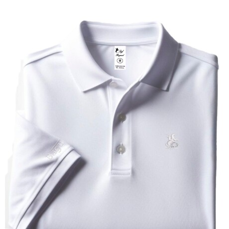 Remera tipo polo jersey blanca