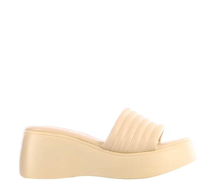 Sandalia RIN con una tira y plataforma Beige