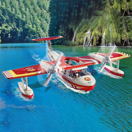 Hidroavión de Bomberos Playmobil 34 Piezas con Figuras